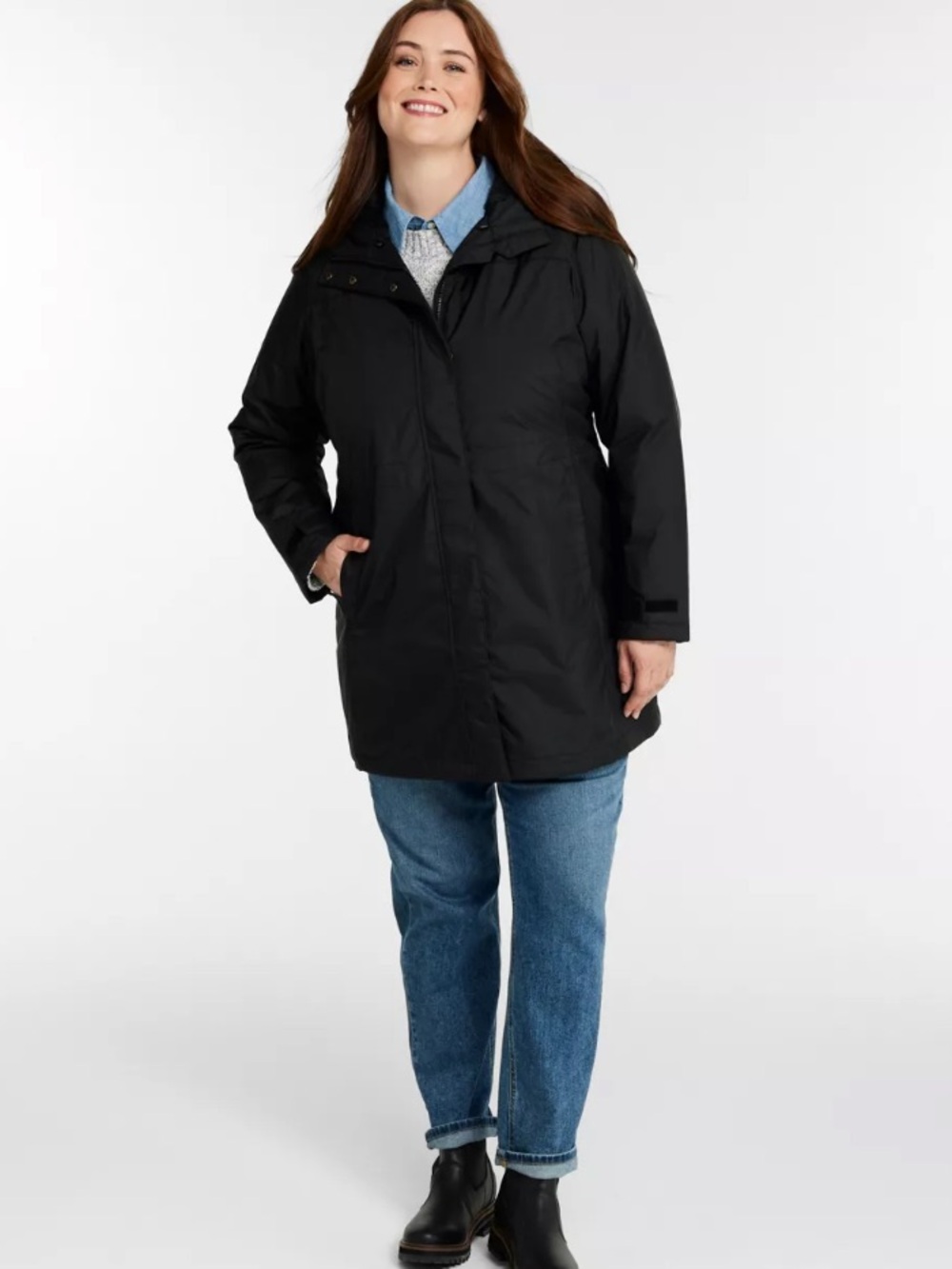 L.L. Bean Plus Size Black Winter Jacket